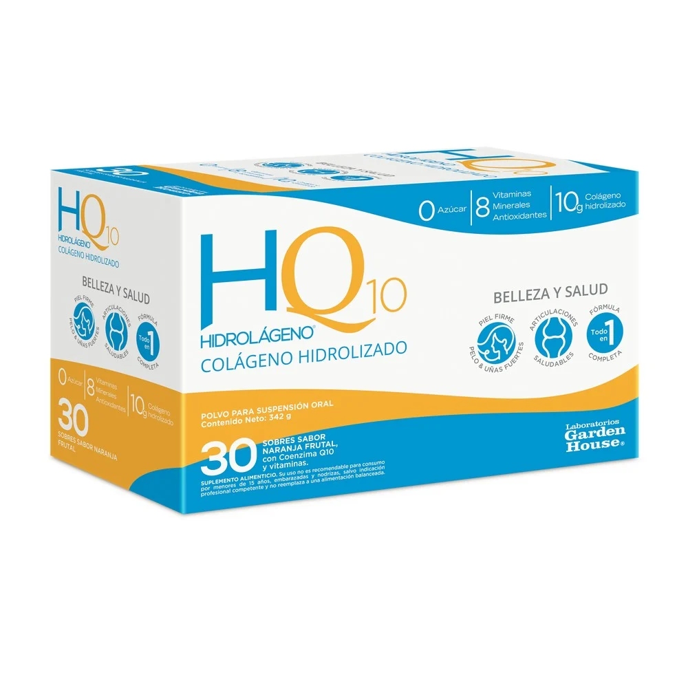 Hidrolágeno Q10: Colágeno Hidrolizado x 30 sobres