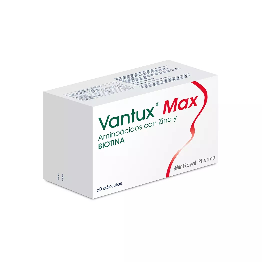 Vantux Max 60 Cápsulas (Tratamiento Para La Caída Del Pelo)