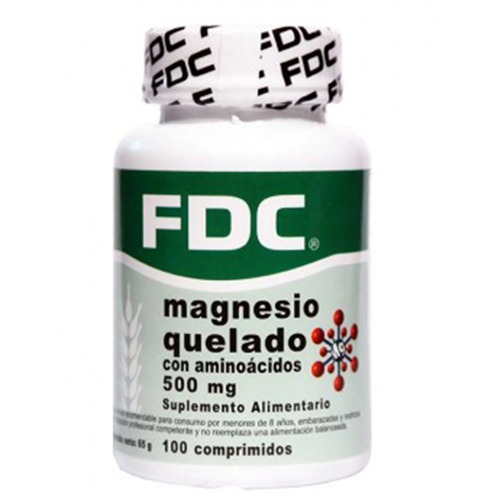 Magnesio Quelado (Bisglicinato) 500 mg x 100 comprimidos